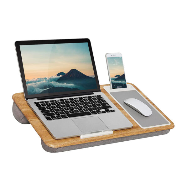 LapGear Home Office Lap Desk with Device Ledge, Pad & Phone Holder